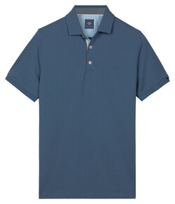 Baileys Solid Oxford Piqué Cotton Stretch Polo Riviera Blue