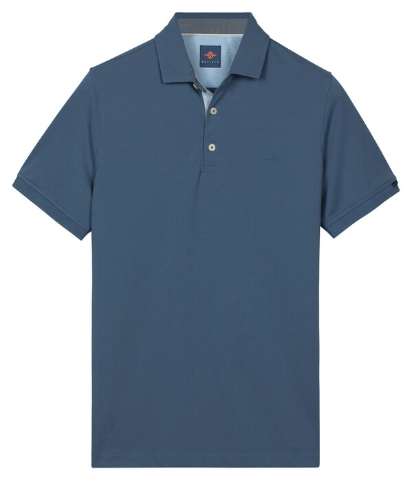 Baileys Solid Oxford Piqué Cotton Stretch Polo Riviera Blue