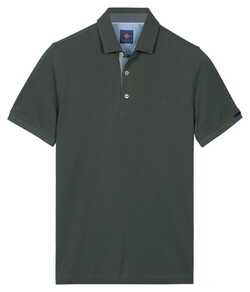 Baileys Solid Oxford Piqué Cotton Stretch Polo Thyme Green