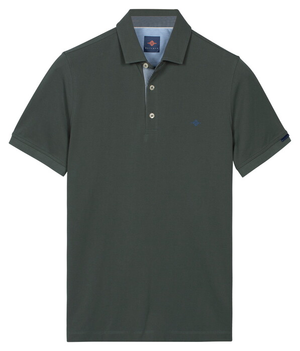 Baileys Solid Oxford Piqué Cotton Stretch Polo Thyme Green