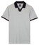 Baileys Solid Pique No-Button Collar Striped Contrast Color Details Polo Cloud Blue