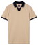 Baileys Solid Pique No-Button Collar Striped Contrast Color Details Polo Shell