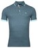 Baileys Solid Piqué Tipping Contrast Color Polo Steel Blue