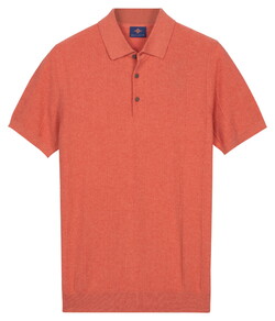 Baileys Structure Drop Needle Tight Knit Short Sleeve Polo Abrikoos