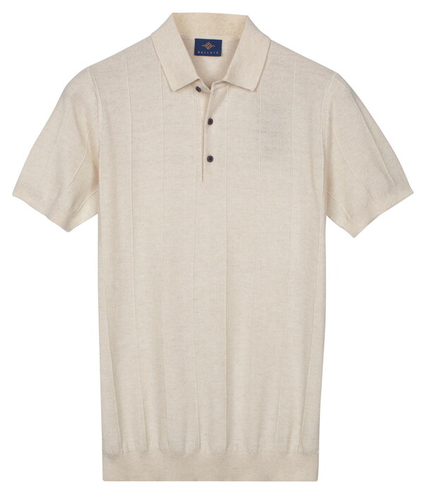 Baileys Structure Drop Needle Tight Knit Short Sleeve Polo Marshmallow
