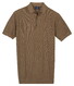 Baileys Structure Drop Needle Tight Knit Short Sleeve Polo Taupe