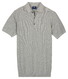 Baileys Structure Drop Needle Tight Knit Short Sleeve Poloshirt Soft Grey
