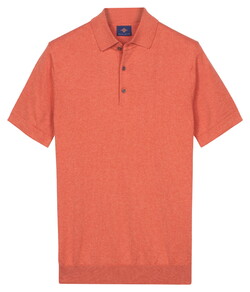 Baileys Subtle Faux-Uni Short Sleeve Single Knit Polo Abrikoos