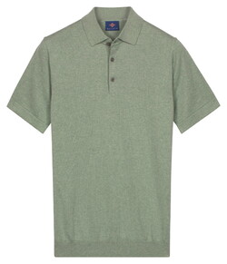 Baileys Subtle Faux-Uni Short Sleeve Single Knit Polo Misty Green