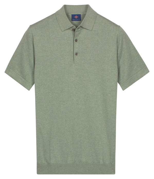 Baileys Subtle Faux-Uni Short Sleeve Single Knit Polo Misty Green