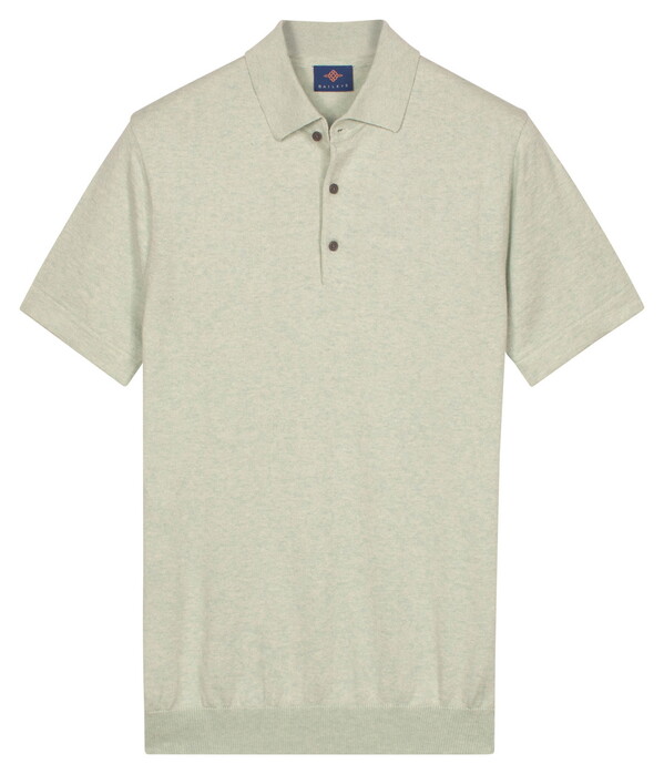 Baileys Subtle Faux-Uni Short Sleeve Single Knit Polo Pastel Groen