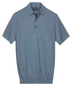 Baileys Subtle Faux-Uni Short Sleeve Single Knit Polo Riviera Blue
