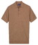 Baileys Subtle Faux-Uni Short Sleeve Single Knit Polo Taupe