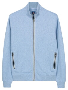 Baileys Subtle Faux-Uni Sweat Doubleface Interlock Cardigan Riviera Blue