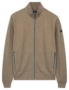 Baileys Subtle Faux-Uni Sweat Doubleface Interlock Cardigan Taupe