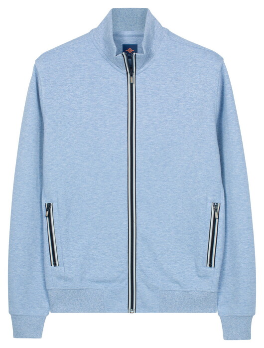 Baileys Subtle Faux-Uni Sweat Doubleface Interlock Vest Riviera Blue