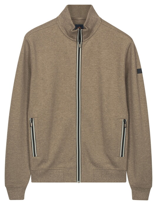 Baileys Subtle Faux-Uni Sweat Doubleface Interlock Vest Taupe