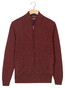 Baileys Subtle Short Lines Woven Pattern Fullzip Structure Knit Vest Deep Mauve