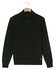 Baileys Subtle Short Lines Woven Pattern Fullzip Structure Knit Vest Donker Groen