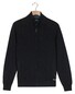 Baileys Subtle Short Lines Woven Pattern Fullzip Structure Knit Vest Navy