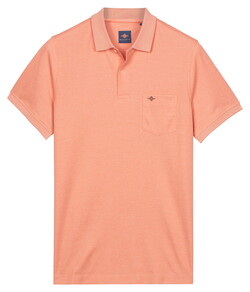 Baileys Subtle Two-Tone Chestpocket Short Sleeve Polo Abrikoos