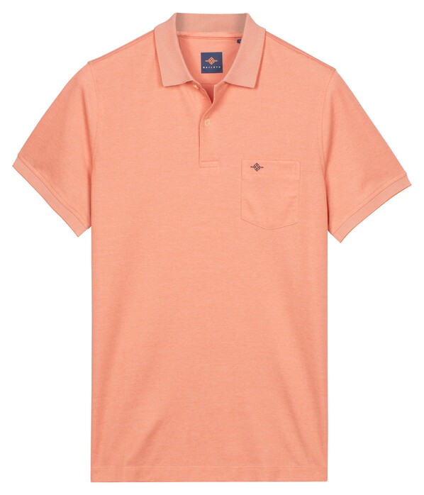 Baileys Subtle Two-Tone Chestpocket Short Sleeve Polo Abrikoos