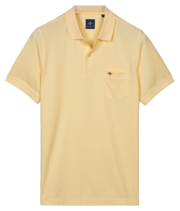 Baileys Subtle Two-Tone Chestpocket Short Sleeve Polo Maisgeel