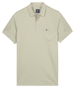 Baileys Subtle Two-Tone Chestpocket Short Sleeve Polo Misty Green