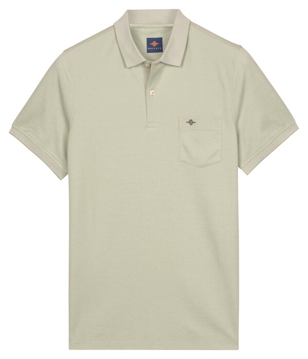 Baileys Subtle Two-Tone Chestpocket Short Sleeve Polo Misty Green