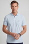 Baileys Subtle Two-Tone Chestpocket Short Sleeve Polo Sky Blue