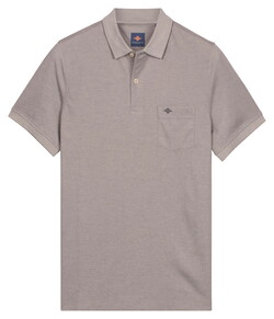 Baileys Subtle Two-Tone Chestpocket Short Sleeve Polo Stone Grey
