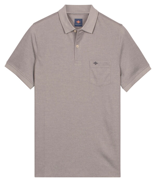 Baileys Subtle Two-Tone Chestpocket Short Sleeve Polo Stone Grey