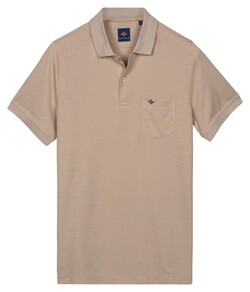 Baileys Subtle Two-Tone Chestpocket Short Sleeve Polo Zand