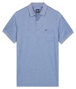 Baileys Subtle Two-Tone Chestpocket Short Sleeve Poloshirt Cloud Blue