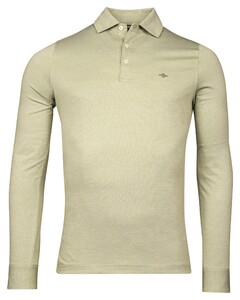 Baileys Subtle Two-Tone Oxford Long Sleeve Polo Appel