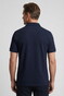 Baileys Subtle Two-Tone Short Sleeve Polo Dark Blue