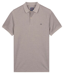 Baileys Subtle Two-Tone Short Sleeve Poloshirt Stone Grey