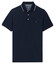 Baileys Subtle Two-Tone Solid Fine Tipping Detail Polo Dark Blue