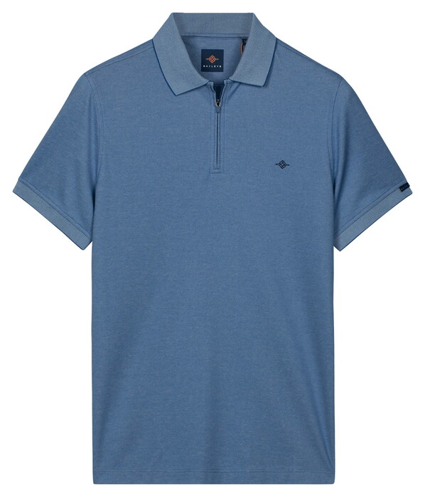 Baileys Subtle Two-Tone Zip Collar Polo Cloud Blue