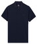 Baileys Subtle Two-Tone Zip Collar Polo Dark Blue