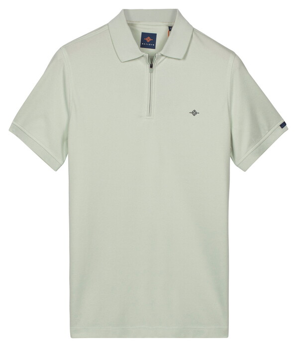 Baileys Subtle Two-Tone Zip Collar Polo Soft Green