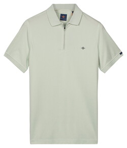 Baileys Subtle Two-Tone Zip Collar Poloshirt Soft Green