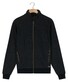 Baileys Sweat Cardigan Zip 2-Tone Jacquard Doubleface Interlock Vest Dark Forest