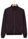 Baileys Sweat Cardigan Zip 2-Tone Jacquard Doubleface Interlock Vest Deep Mauve