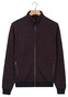 Baileys Sweat Cardigan Zip 2-Tone Jacquard Doubleface Interlock Vest Deep Mauve