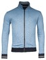 Baileys Sweat Cardigan Zip  Allover Pinstripe Interlock Vest Delft Blue