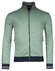 Baileys Sweat Cardigan Zip  Allover Pinstripe Interlock Vest Olijf Groen