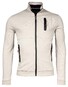 Baileys Sweat Cardigan Zip Doubleface Interlock Vest Beige