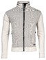 Baileys Sweat Cardigan Zip Front Back Jacquard Doubleface Vest Off White