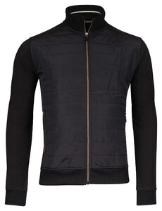 Baileys Sweat Cardigan Zip Hi-Low Structure Vest Navy